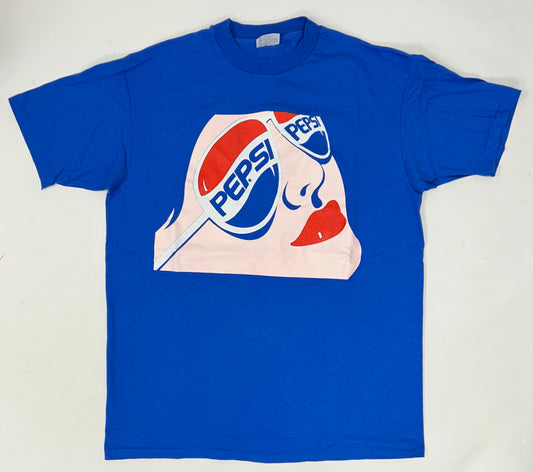 Vintage Pepsi Sunglasses Face Soda Drink Promo Tee Tagged XL Fit Large 22x30.75 Inches