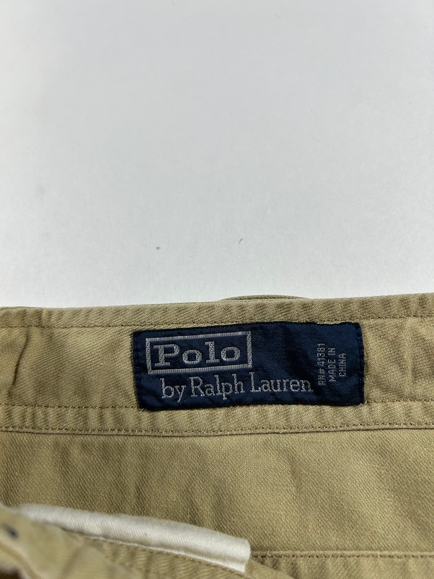 Vintage Polo Ralph Lauren Cargo Shorts Linen Silk Beige Drawstring Military Size 30 16.5x22.5 Inches