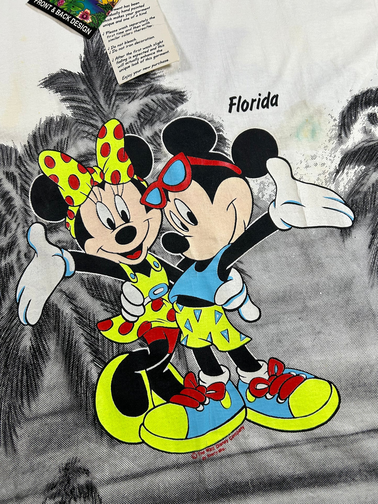 Vintage Sherry’s Best Disney Mickey & Minnie Mouse Tee Brand New With Tags Has Stains As Is XL/L Fit 22.75x32.5 Inches