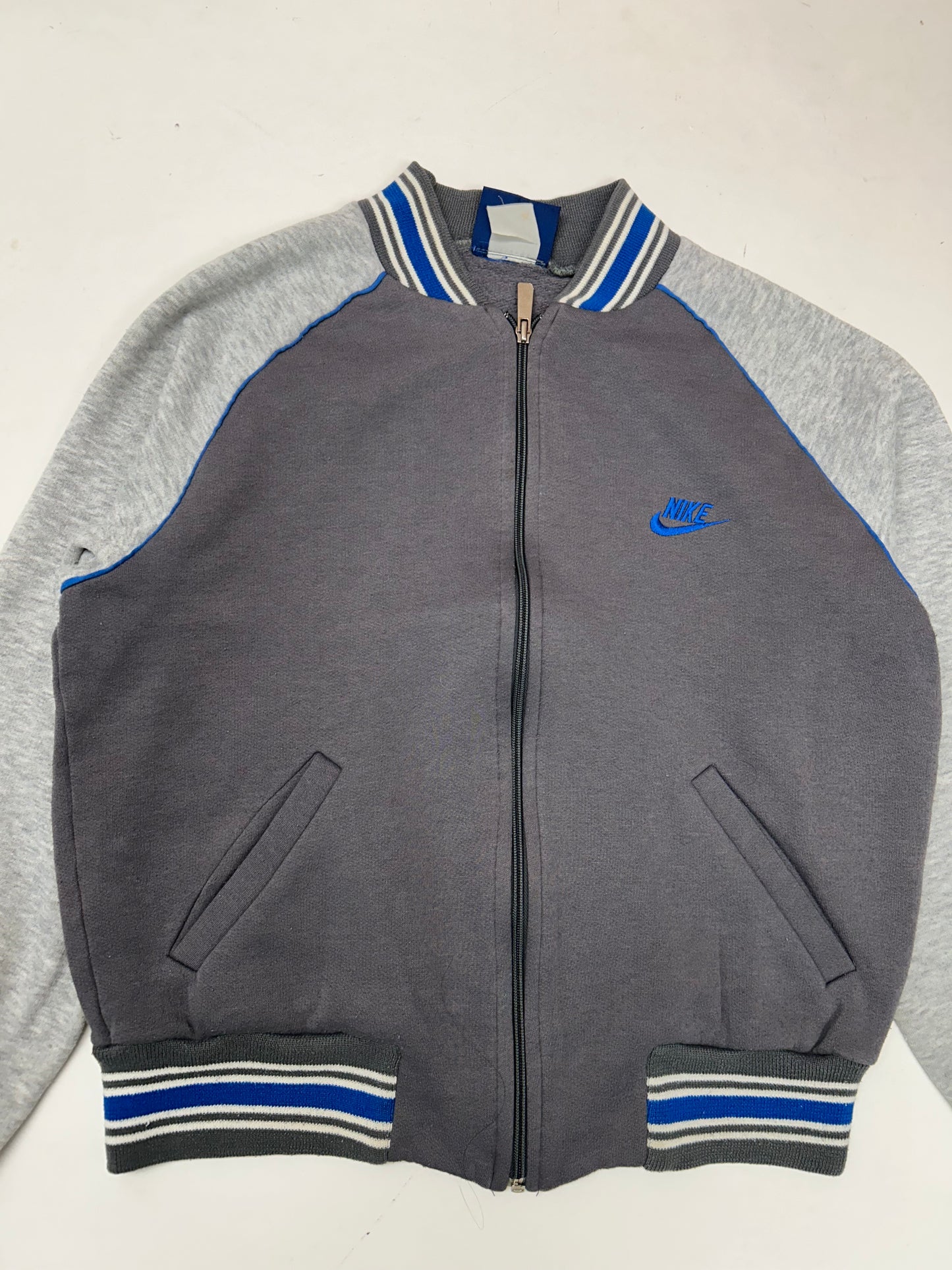 Vintage 80s Nike Zip Jacket Sweatshirt Small Fit 22x23 Inches