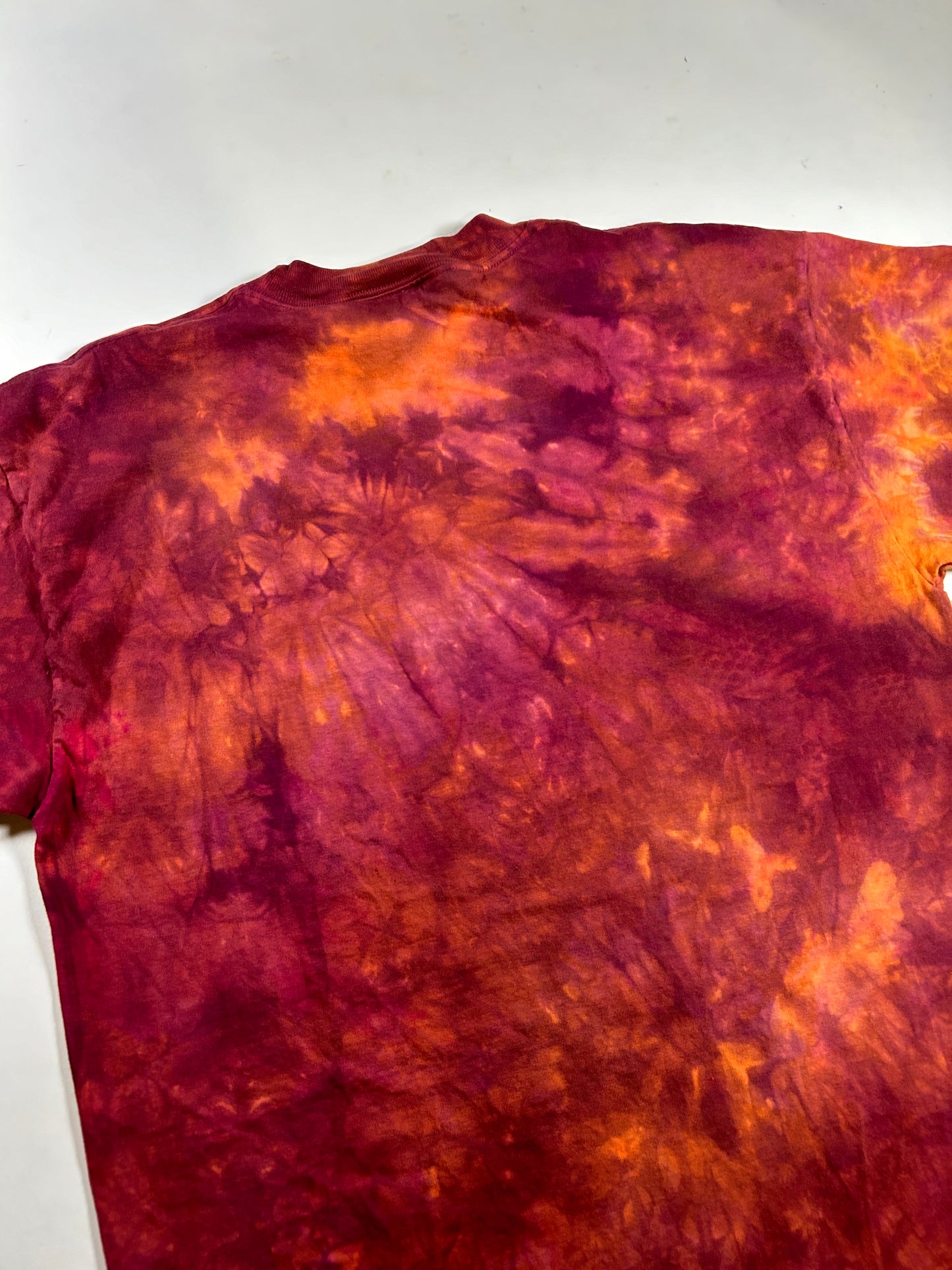 Vintage 96’ The Mountain Red Native American Tie Dye Graphic T-Shirt Large 22x32 Inches As Is