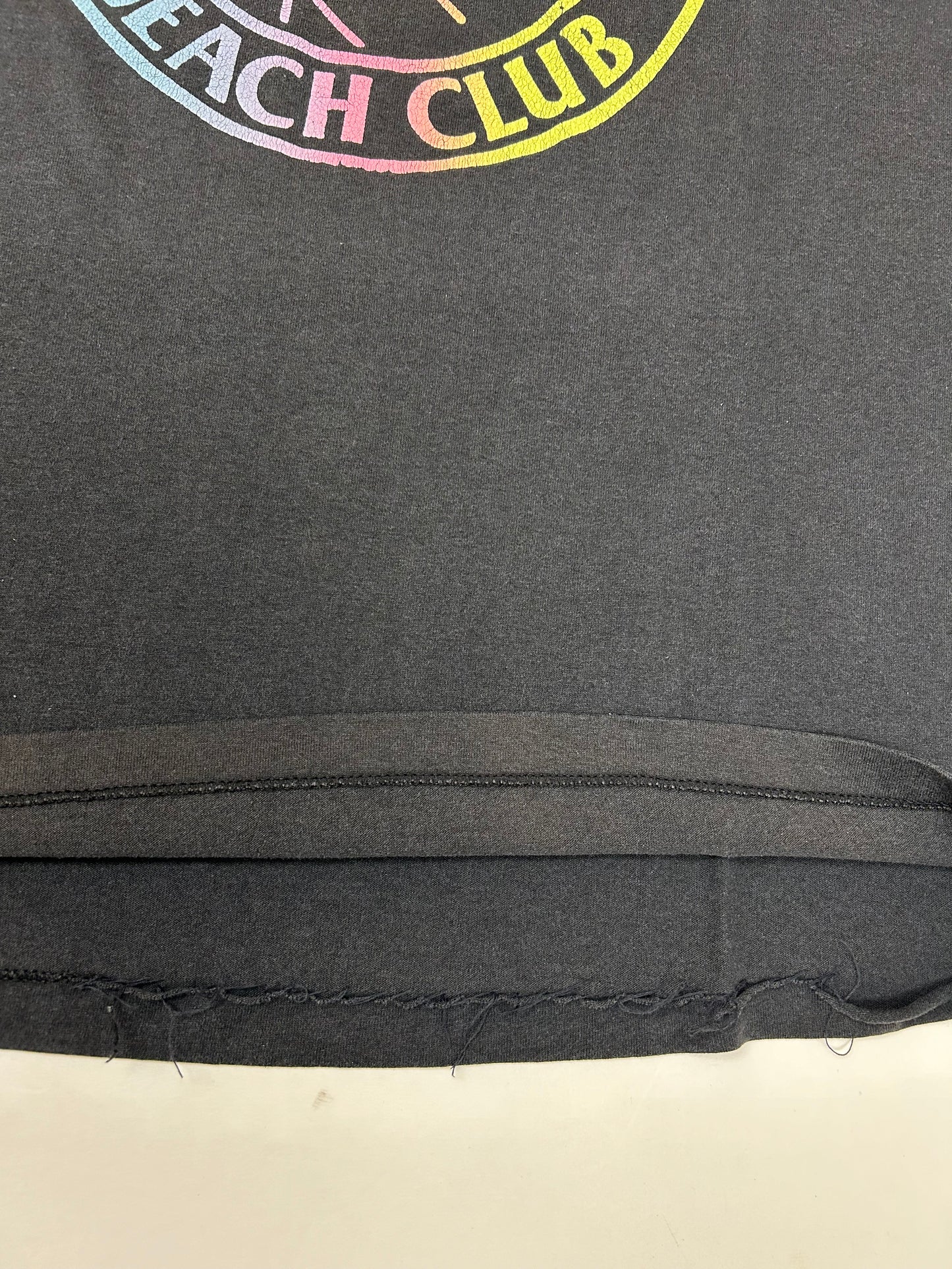 Vintage 90s Atlantic City Beach Club New Jersey Tee Large 21.5x28.75 Inches