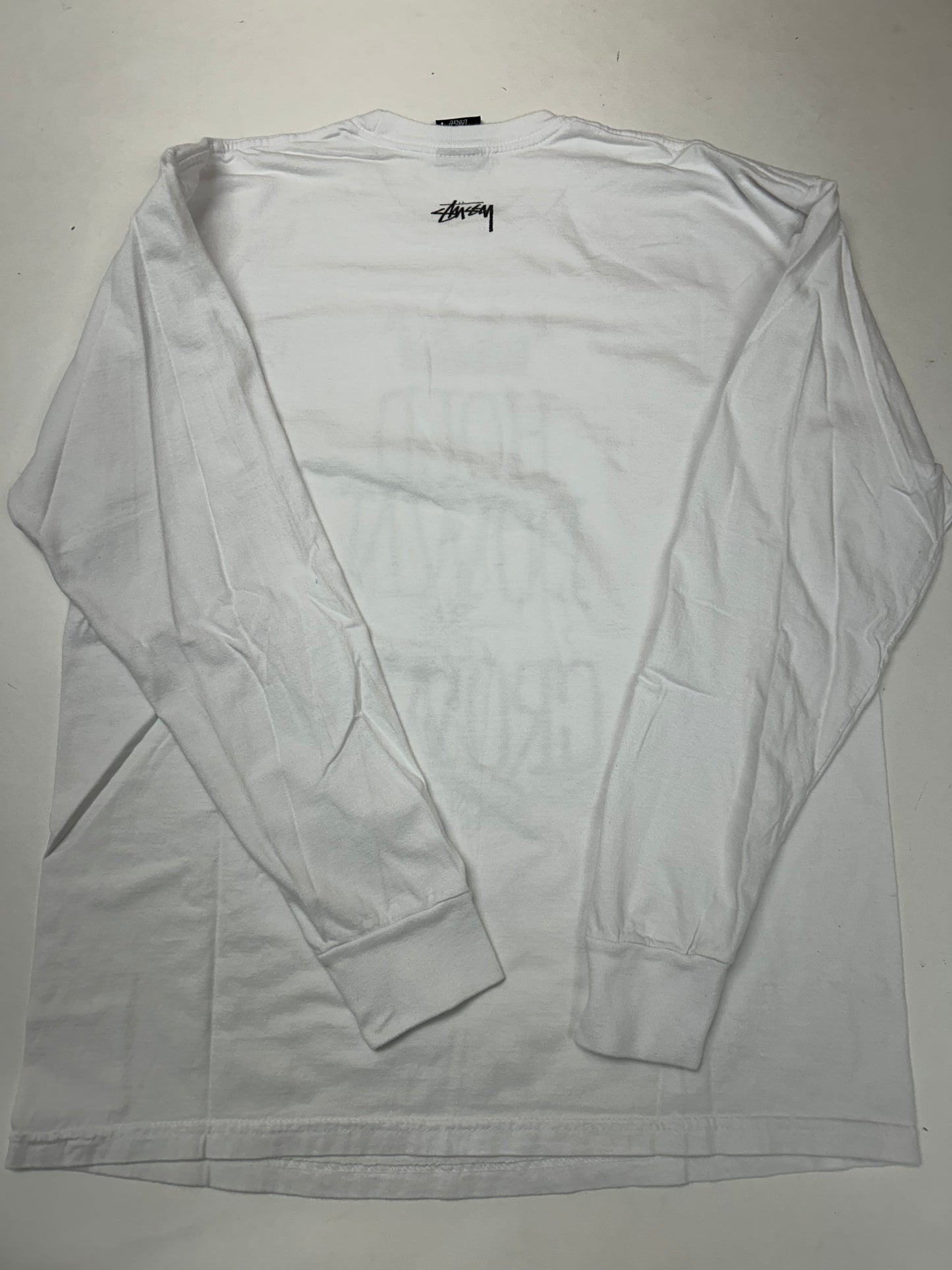 Vintage 00s Stüssy Hold Down The Crown Long Sleeve Tee Large 21x28 Inches