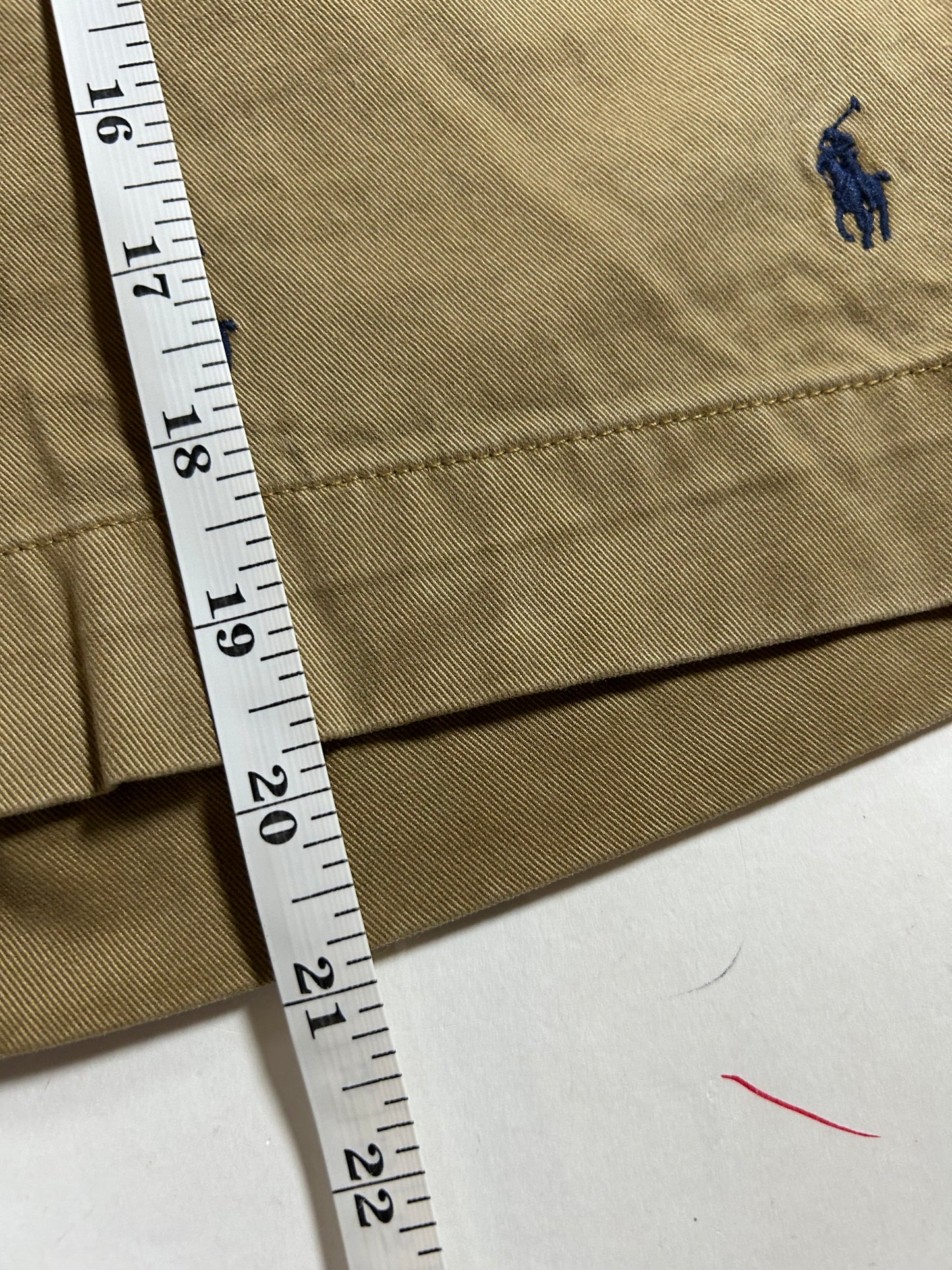 Polo Ralph Lauren All Over Pony Chino Shorts Khaki Classic Fit 9” 35 18x20.75/21 Inches