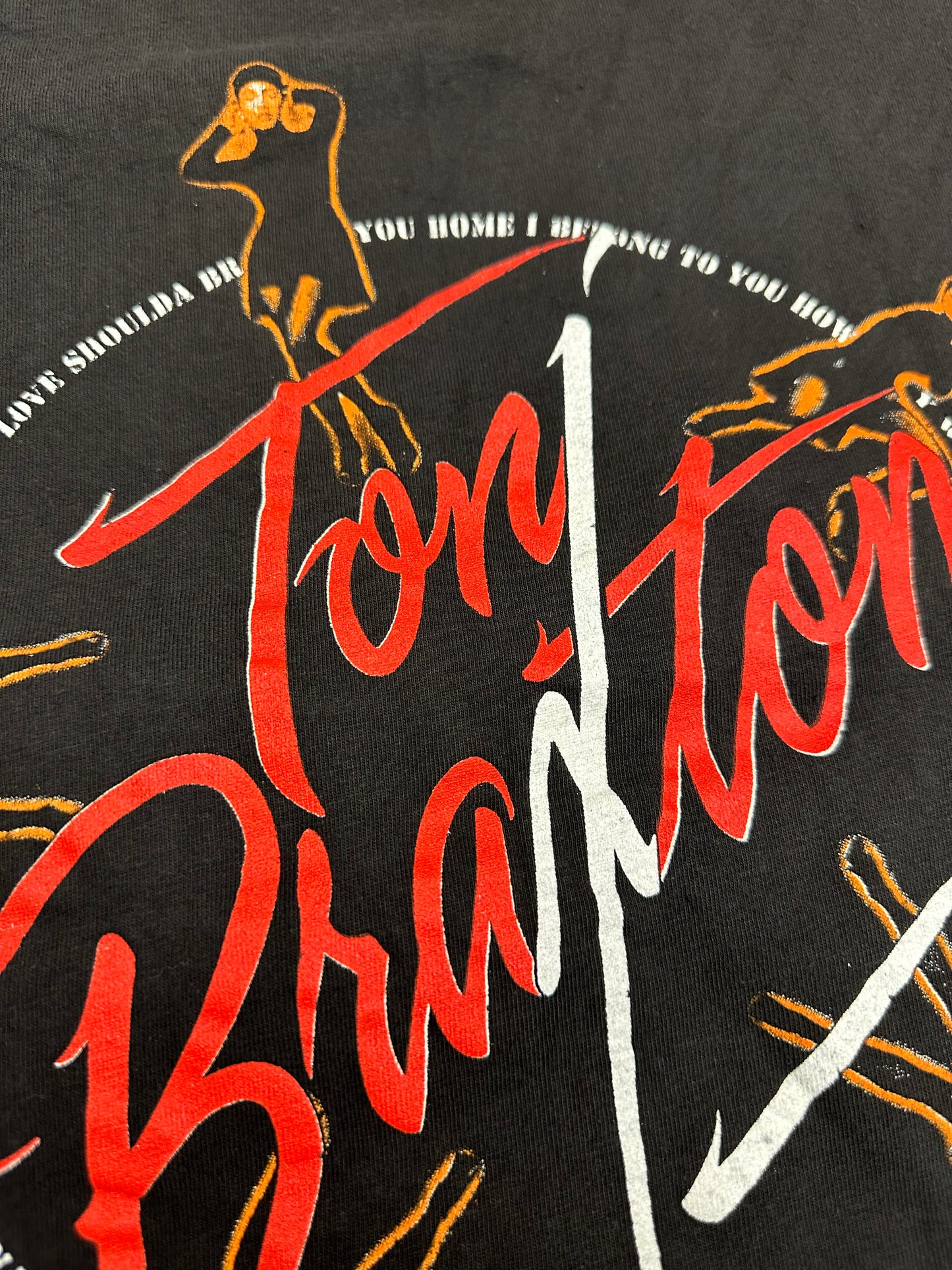 Vintage 90s Toni Braxton I Belong To You Bootleg Rap Tee Music Shirt 22x25.5 L/M Fit