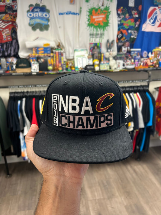 Cleveland Cavilers 2016 NBA Champions Adidas Snapback Hat/Cap Black Cavs LeBron James