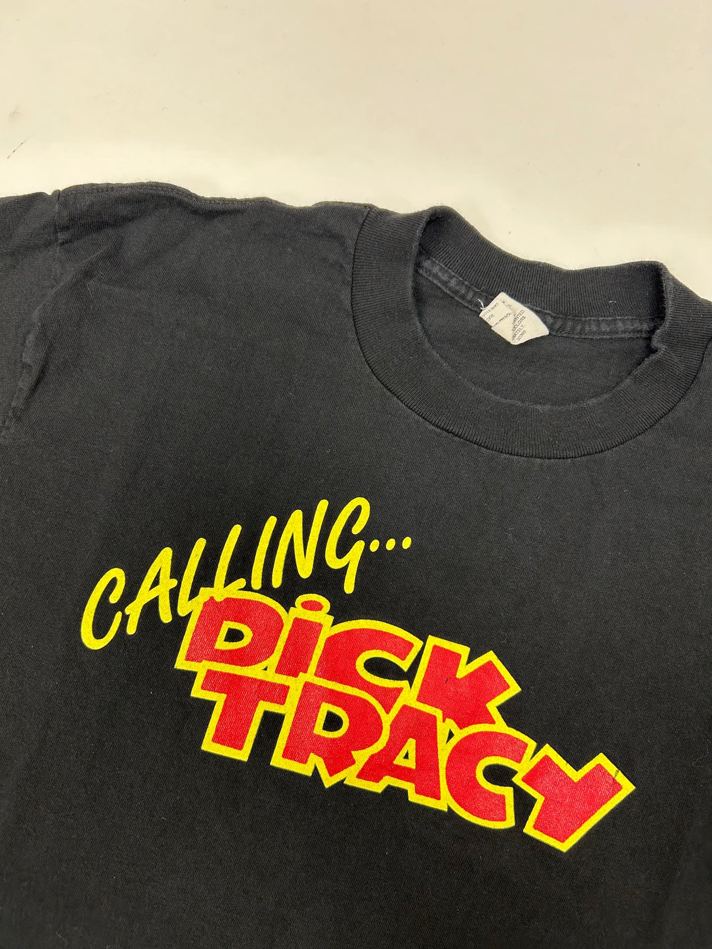 Vintage Dick Tracy Disney Calling Dick Tracy Promo Single Stitch Tee L/M 20.75x28.5 Inches