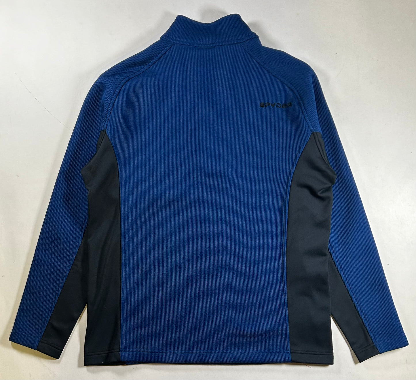 Spyder 1/4-Zip Knit Pullover Jacket Sweater Blue/Black Men’s XL 24.25x30.5 Inches F22
