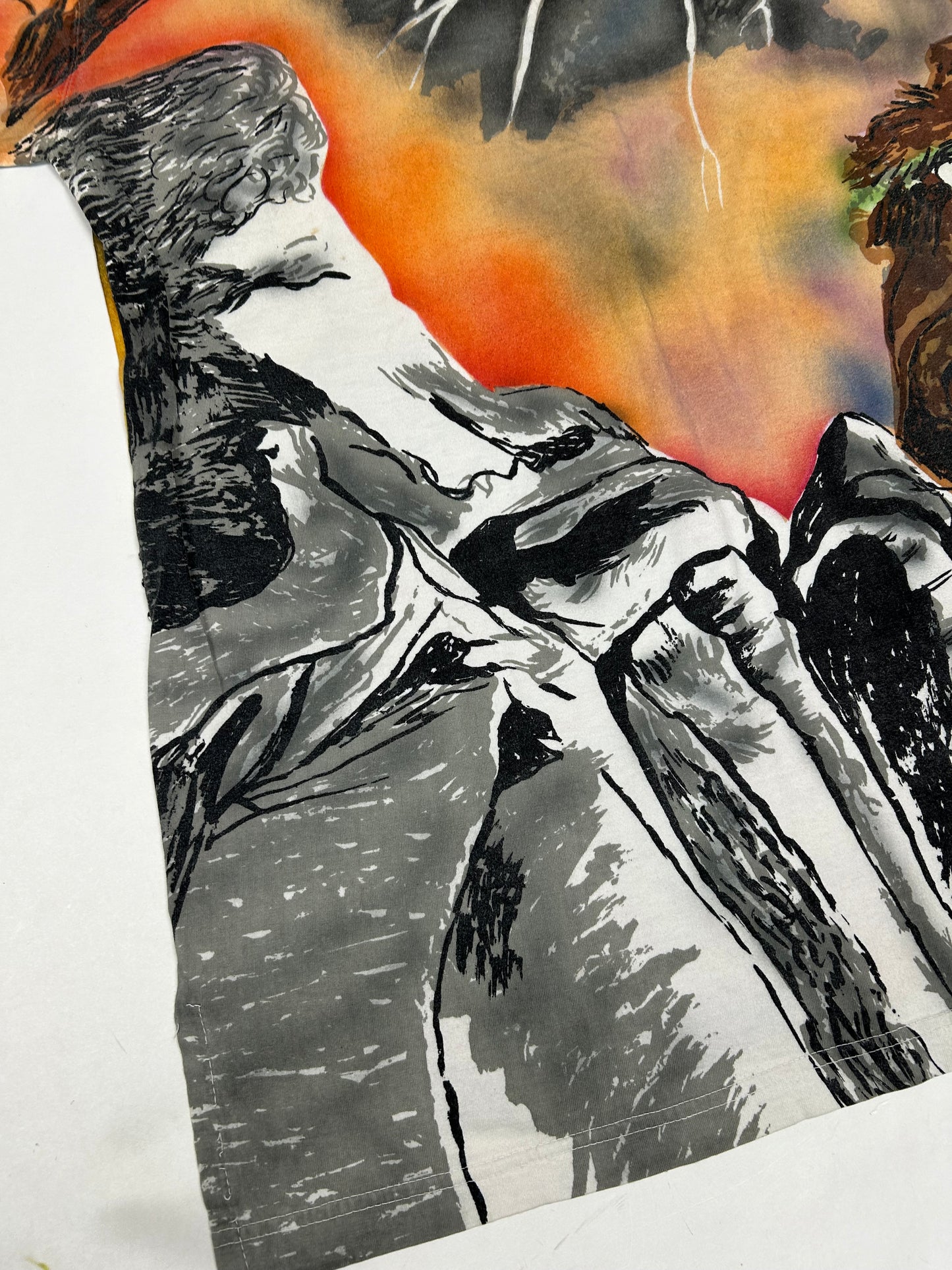 Vintage Disney JouJou Villains Cruella Maleficent Captian Hook Beaded Shirt Big 2XL For 25.5x32.75/34.75 Inches As Is Has Flaws