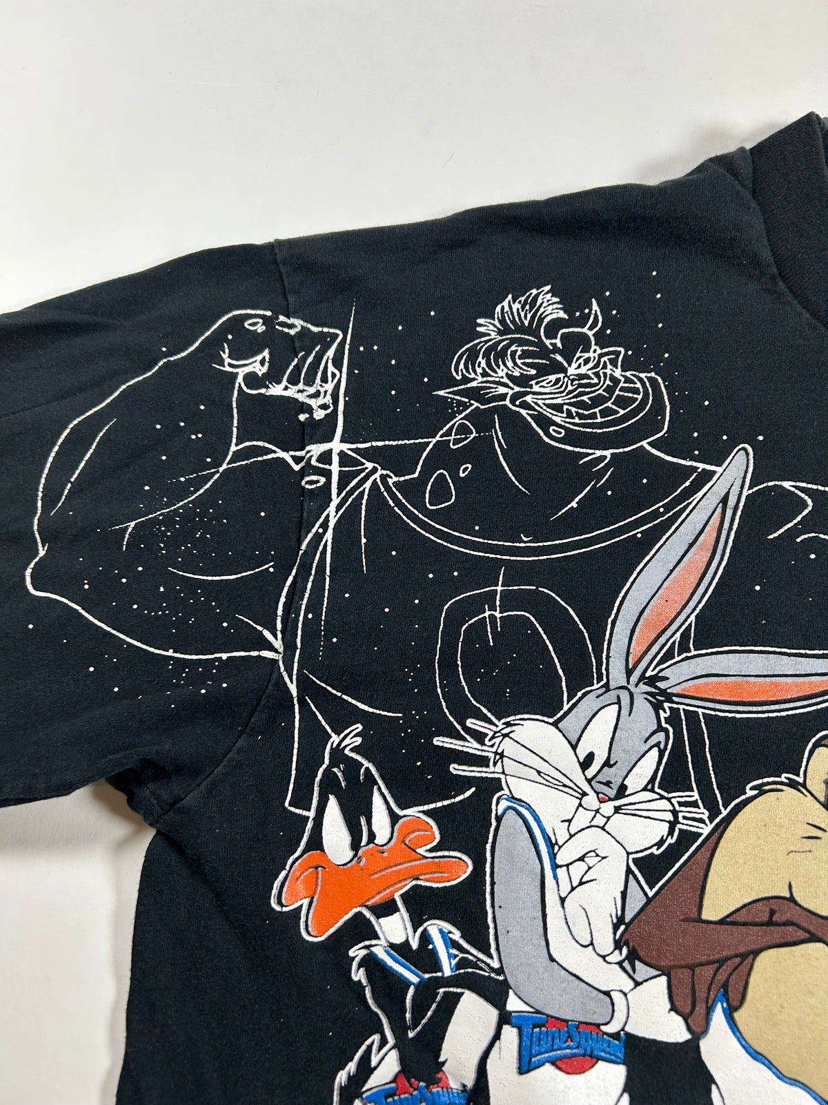 Vintage Space Jam Movie Promo Long Sleeve T-shirt 1996 Looney Tunes XL 24.5x31.25 Inches
