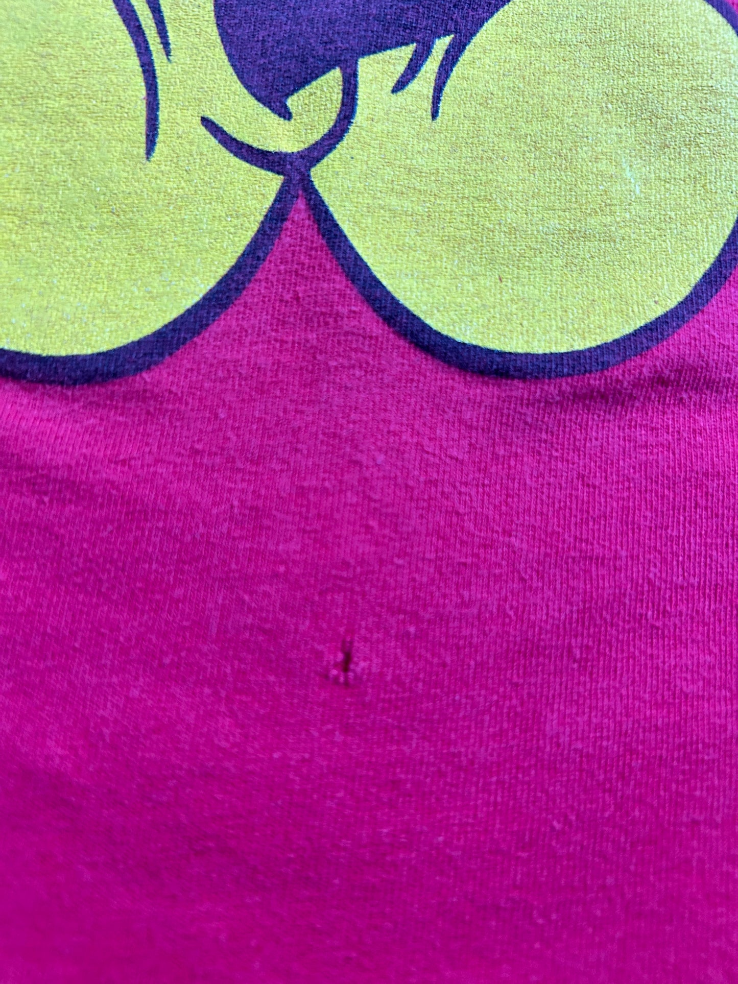 Vintage 90s Mickey & Co Mickey Mouse Disney Front & Back Sitting Graphic Tee Youth Large/ Adult XS/S Great For Ladies 18.5x23.5 Inches As Is Red