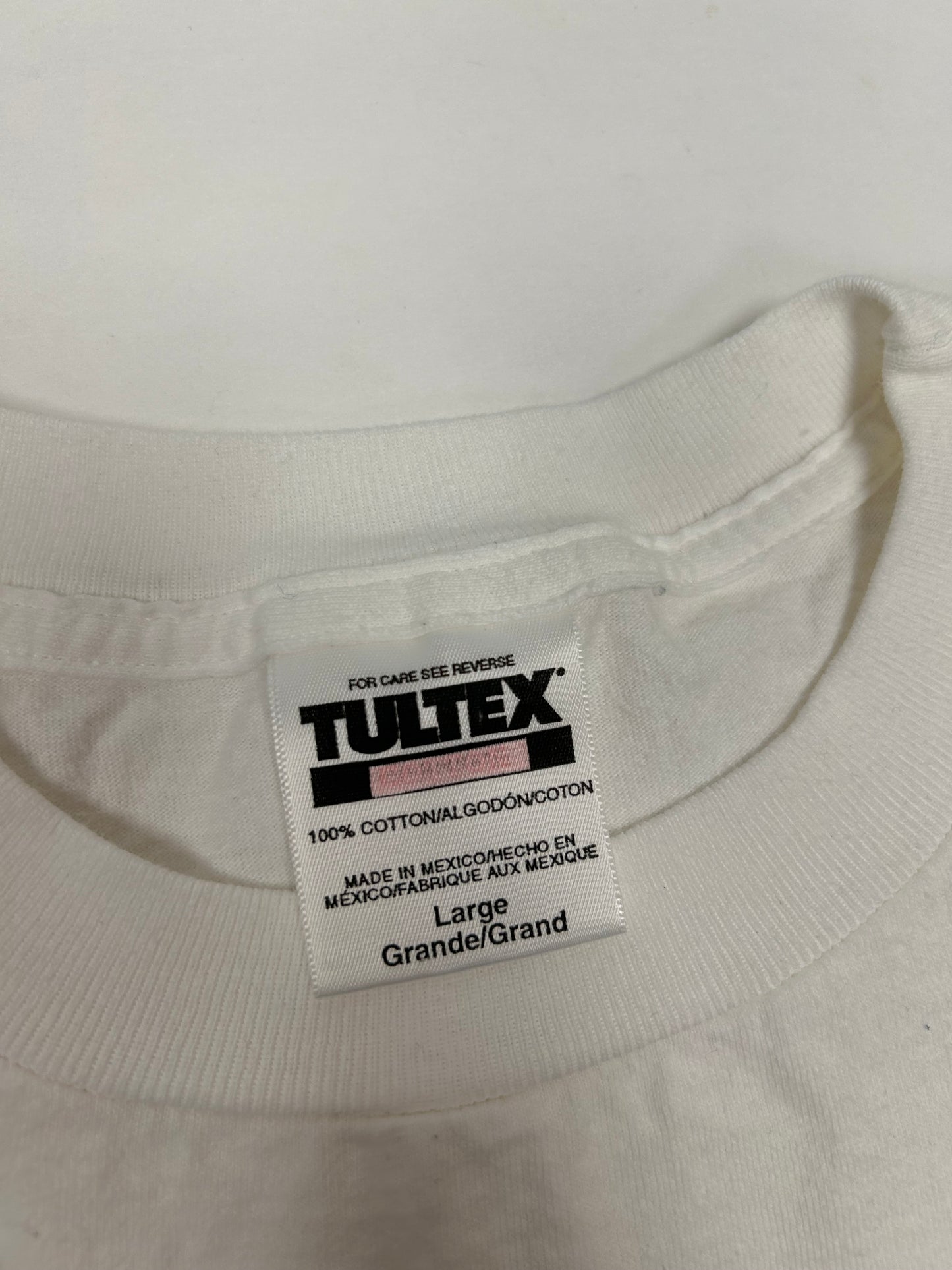 Vintage 1999 *NSYNC Justin Timberlake Big Face Graphic Boy Band Music Tee Tultex Large 21.5x29.25 Inches White