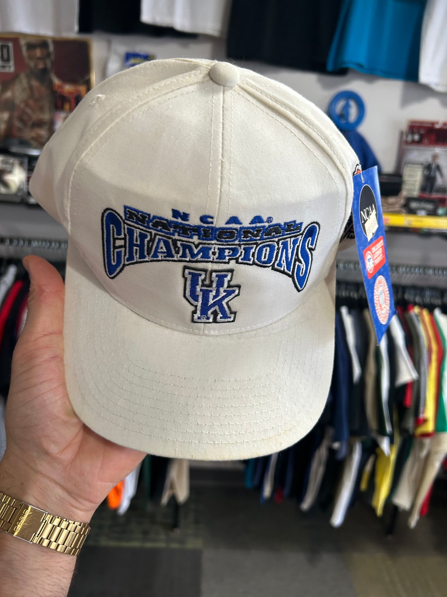 Vintage 1998 Kentucky NCAA Champions Final Four Starter Cap Hat White Blue Brand New With Tag As Is