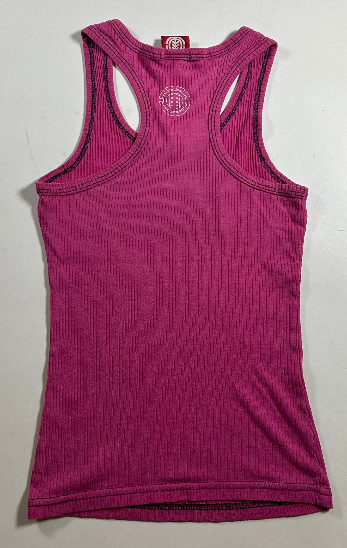 Vintage Bam Margera Element Skateboards Racerback Tank Top Hot Pink 11.5x20.5 Inches