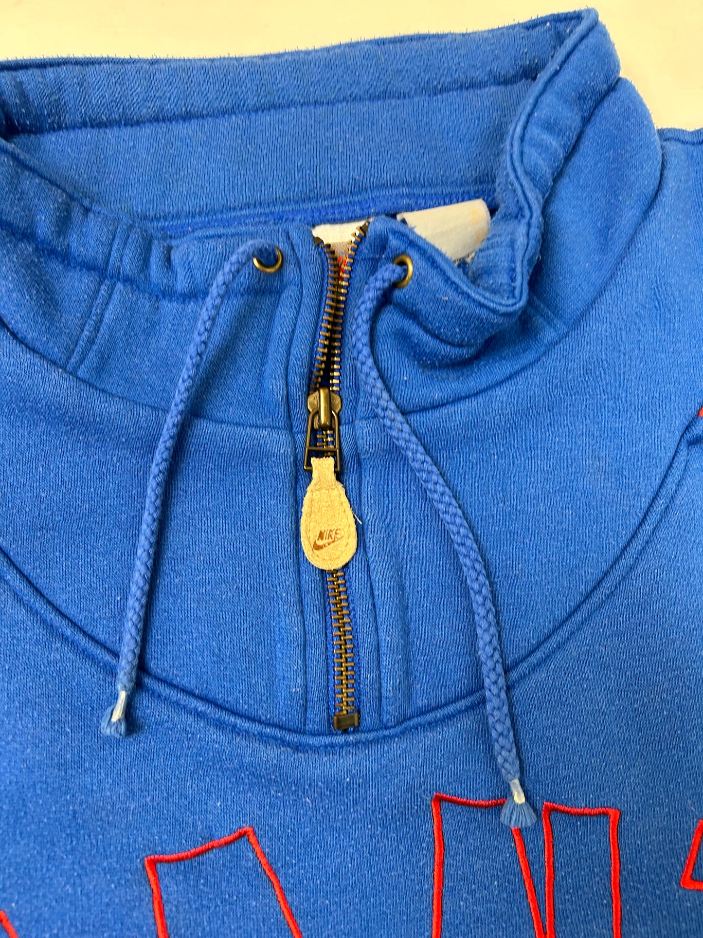 Vintage Nike NFL Quarter Zip Jacket New York Giants Large 25.5x25.25 Inches 80s 90s Rare