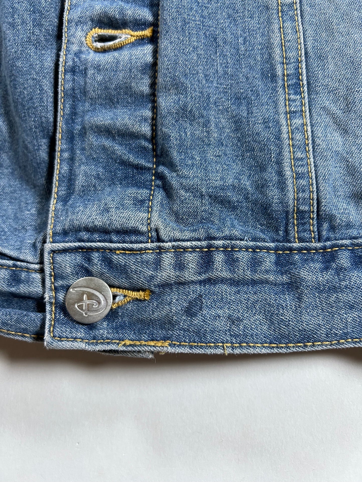 Vintage Disney Studio Jack Skellington Nightmare Before Christmas Denim Jacket 2XL 27.75x29.5 Inches