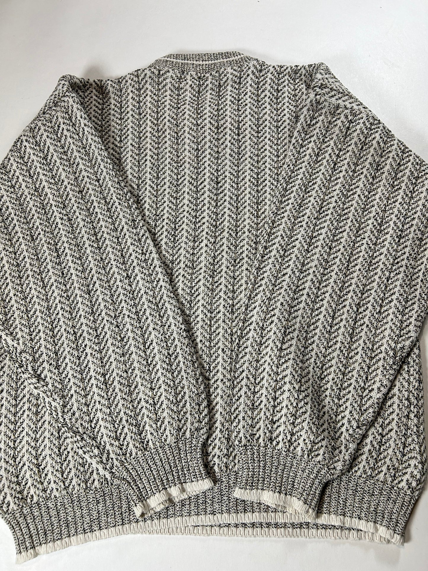 Vintage Bill Blass Grandpa Sweater Cotton Knit USA Men’s Large/Medium 22.5x25.75 Inches