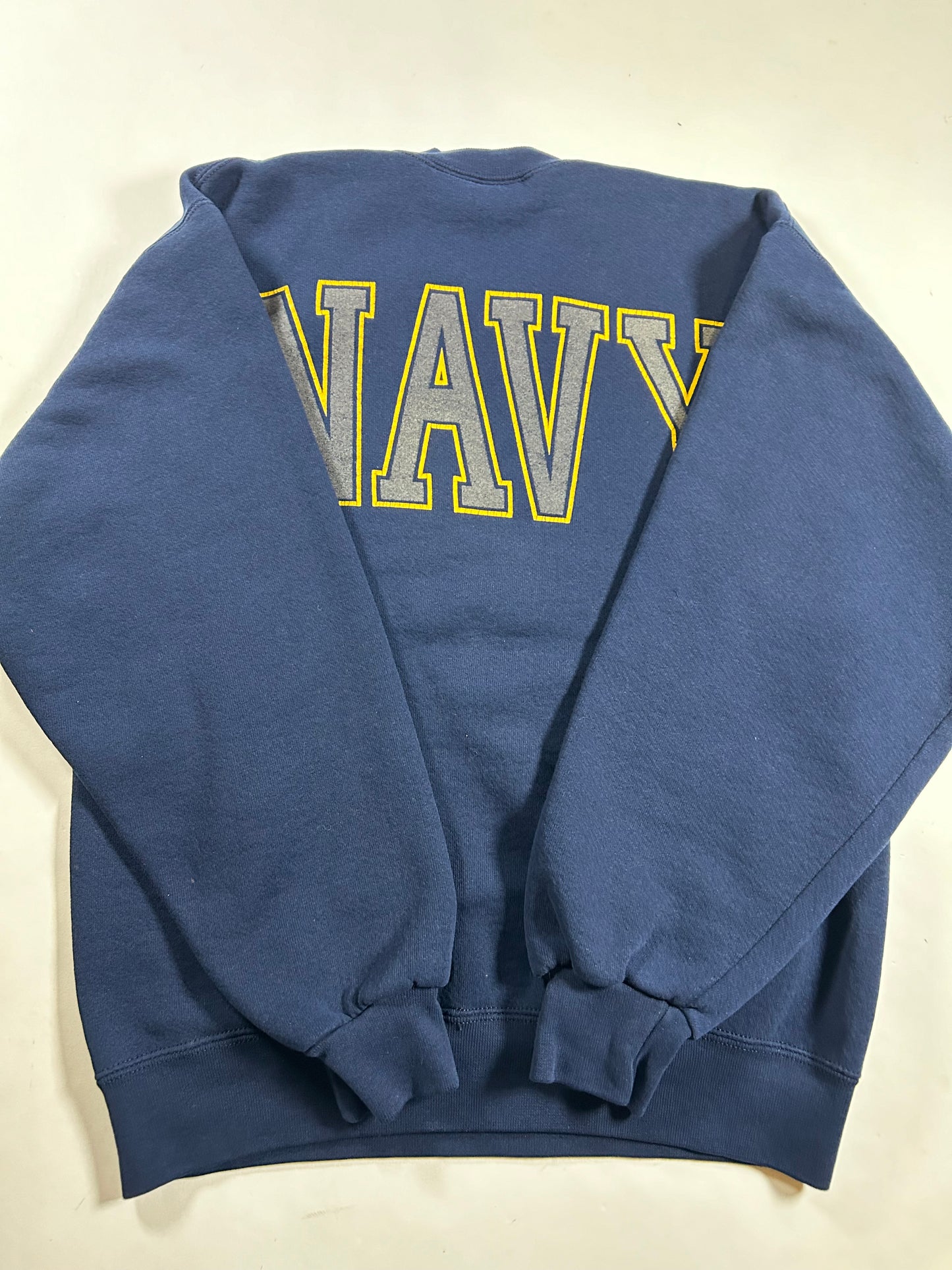Vintage 90s United States Navy 3M Logo M.J. Soffe Sweatshirt Crewneck Small 19.75x24.5 Inches Navy