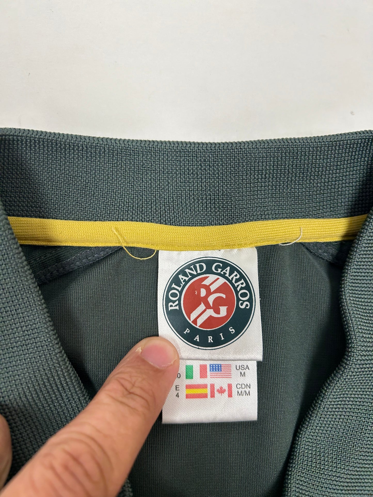 Vintage Adidas Roland Garros Paris Medium 21.75x30.25 Tennis Polo Shirt