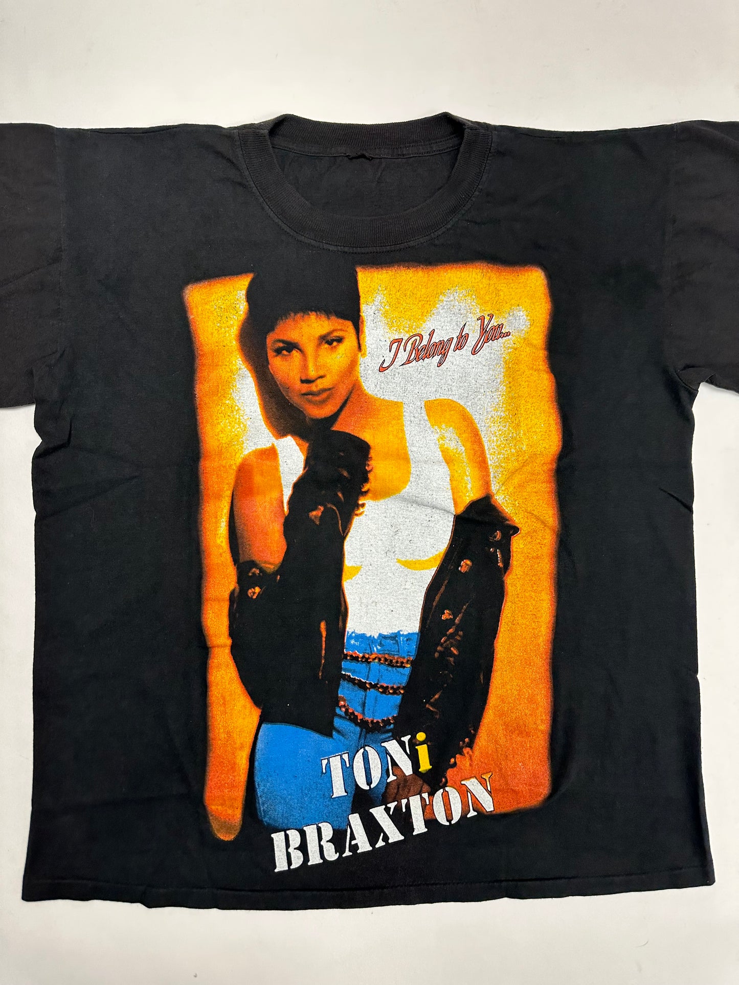 Vintage 90s Toni Braxton I Belong To You Bootleg Rap Tee Music Shirt 22x25.5 L/M Fit