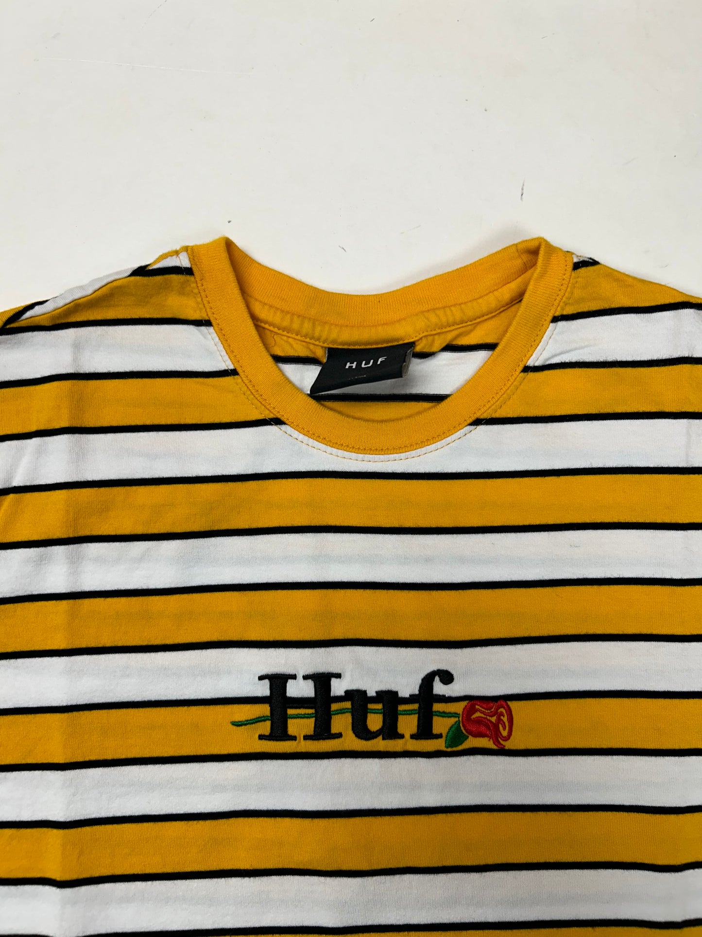 Huf Worldwide Striped Rose Flower Striped Tee Medium 20x27.5 Inches
