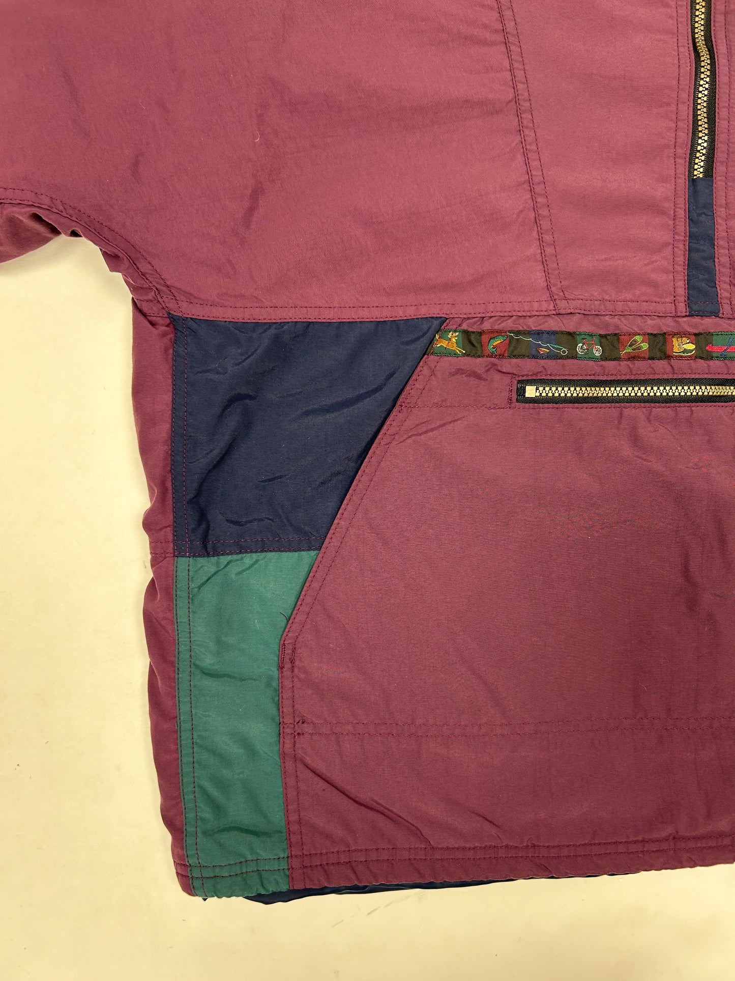 Vintage 90s LL Bean 1/2 Zip Anorak Thinsulate 3M Windbreaker Medium/Large Fit 25.25x26.5 Inches
