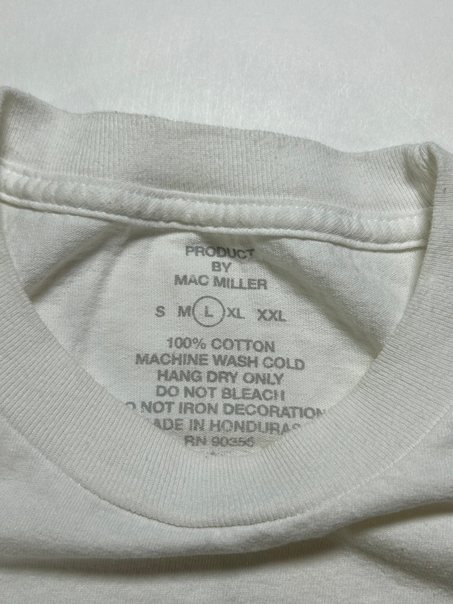 2018 Mac Miller Swimming Album Promo Tee Large 21.25x28.5 Inches White