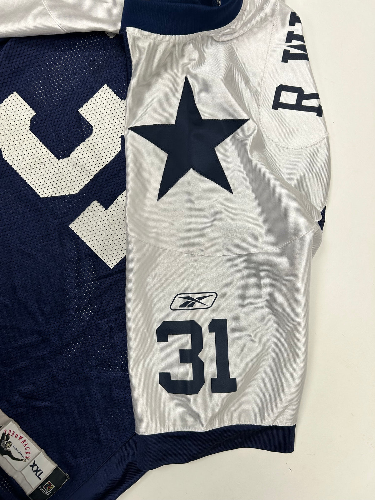 Roy Williams 31 Dallas Cowboys NFL Throwback Reebok Blue Jersey 2XL 29x33.5/35.5 Inches