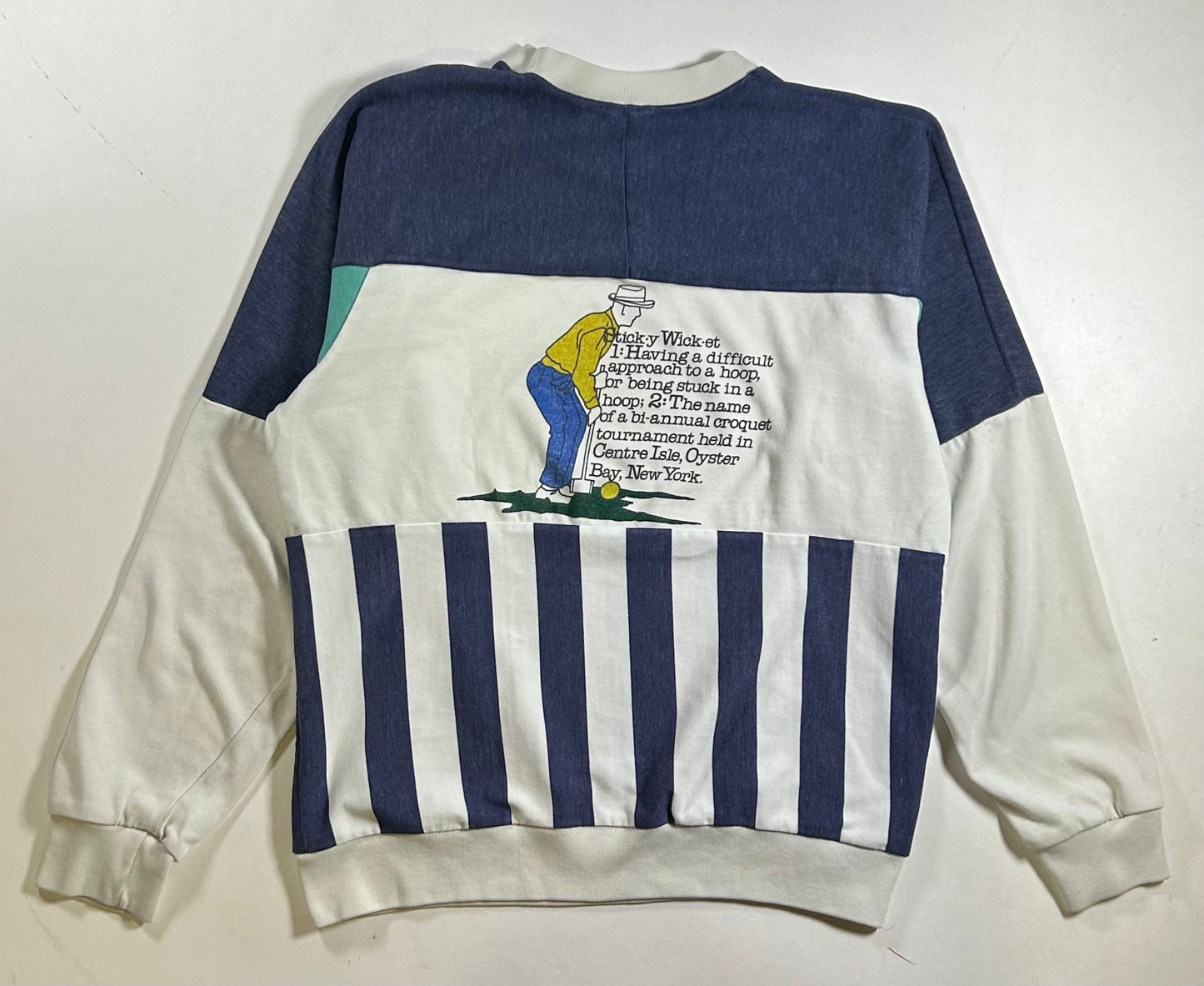 Vintage Nike Croquet Council Pullover Crewneck Sweatshirt As Is Worn Medium 22.5x25.75 Inches Rare