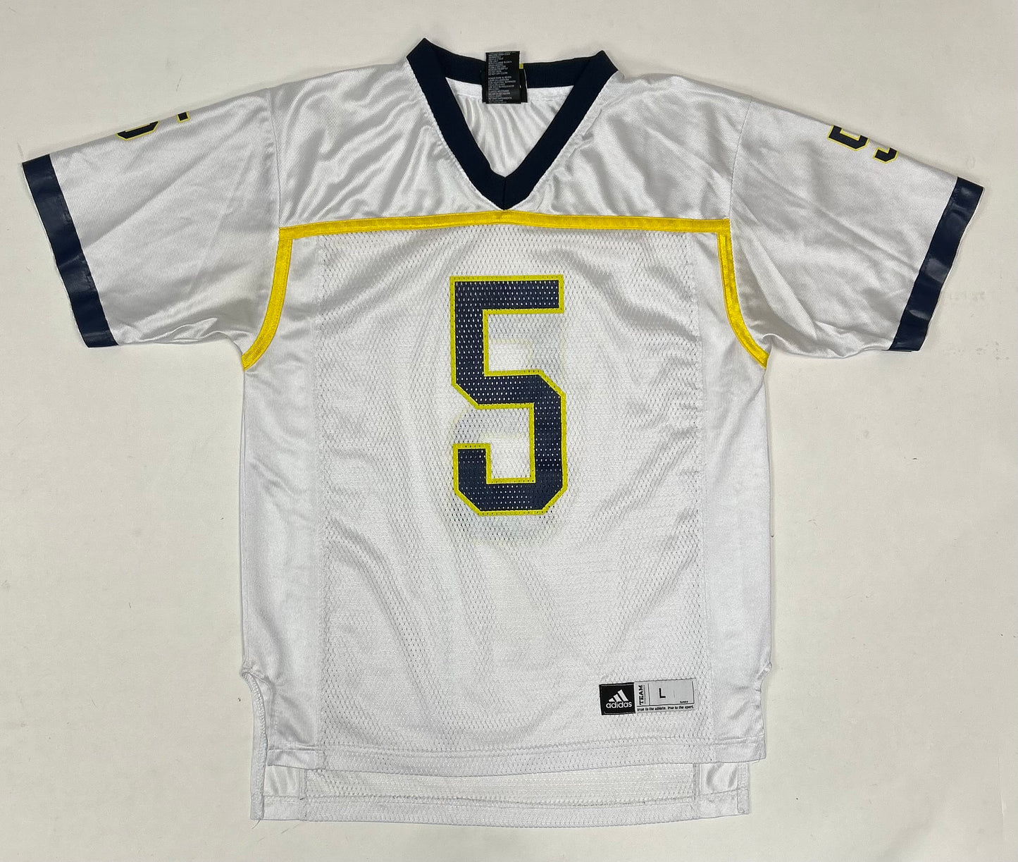 Vintage 00s Adidas Michigan Wolverines NCAA College Football  Jersey Youth Large 19x25.75/27.75 Inches