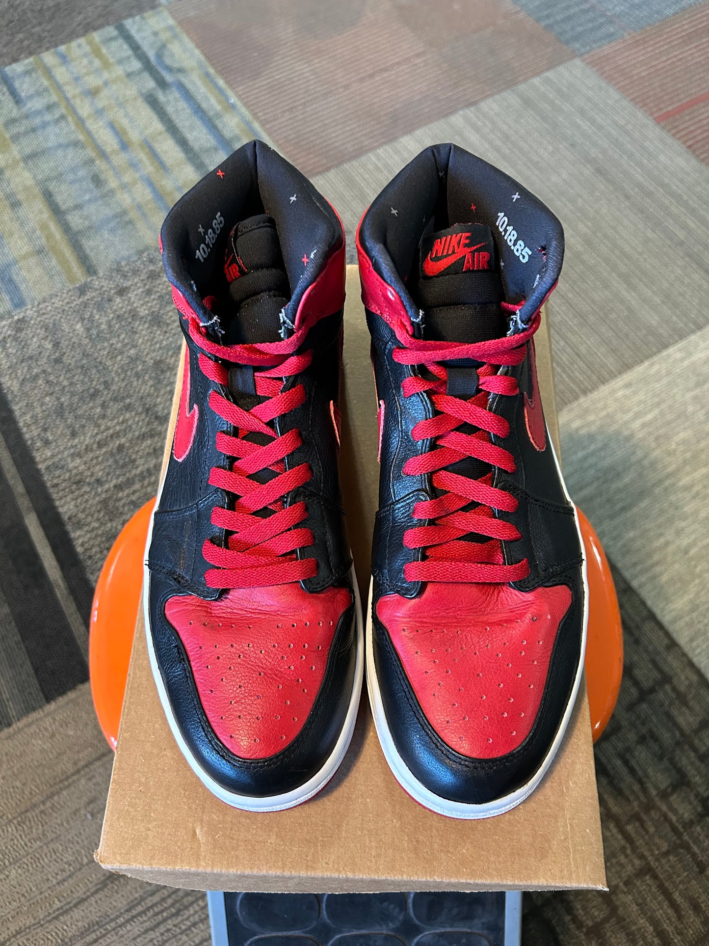 Air Jordan 1 Banned X Bred 1 2011 Nike Size 10.5 Great Condition Black/Red