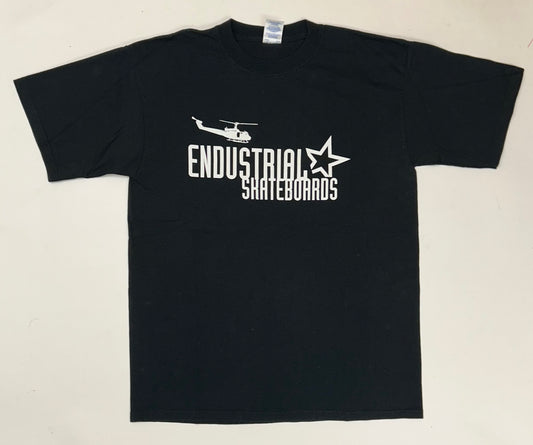 Vintage 00s Endustrial Skateboards Skateboard Brand Skate Tee Large 21.5x29.25 Inches