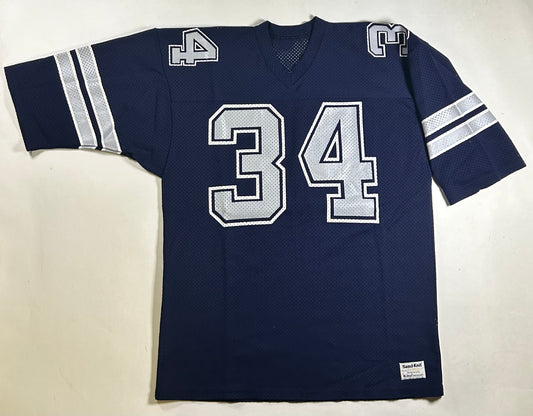 Vintage Herschel Walker #34 DALLAS COWBOYS NFL Jersey Sand Knit 23.5x32 Inches XL/L Fit 80s