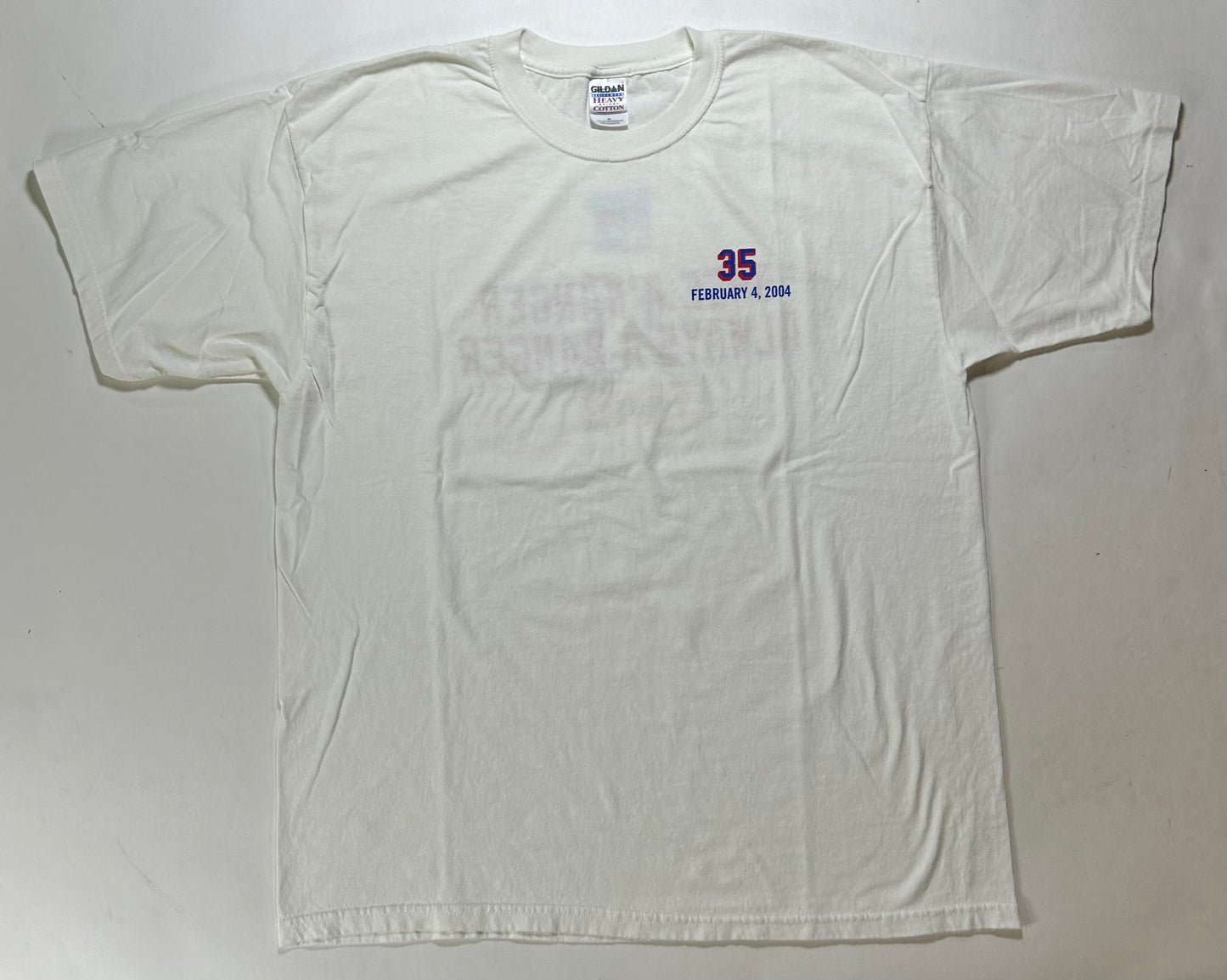 2004 New York Rangers Mike Richter Retirement Once A Ranger Always A Rangers Tee #35 February 4, 2004 Nextel Promo XL 24x31.25 Inches