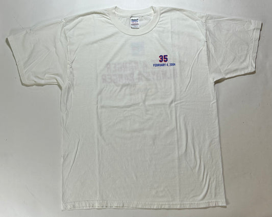 2004 New York Rangers Mike Richter Retirement Once A Ranger Always A Rangers Tee #35 February 4, 2004 Nextel Promo XL 24x31.25 Inches