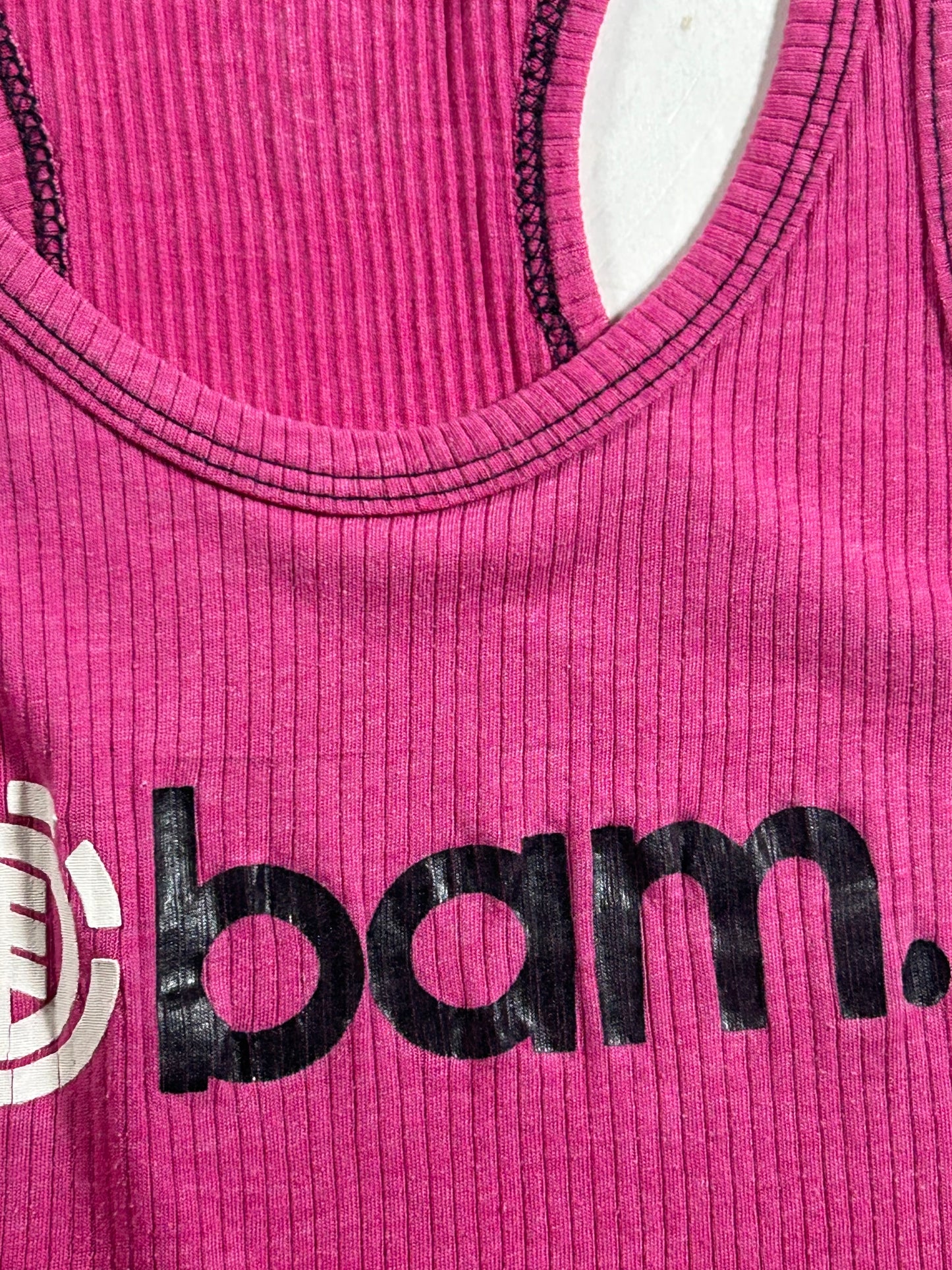Vintage Bam Margera Element Skateboards Racerback Tank Top Hot Pink 11.5x20.5 Inches