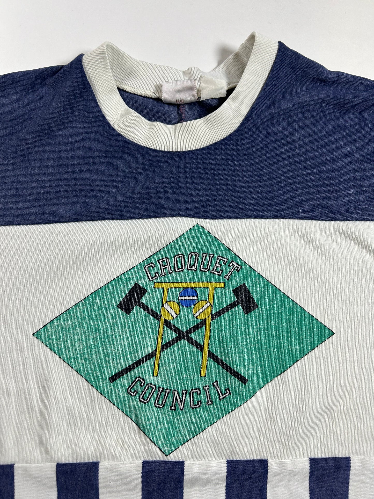 Vintage Nike Croquet Council Pullover Crewneck Sweatshirt As Is Worn Medium 22.5x25.75 Inches Rare