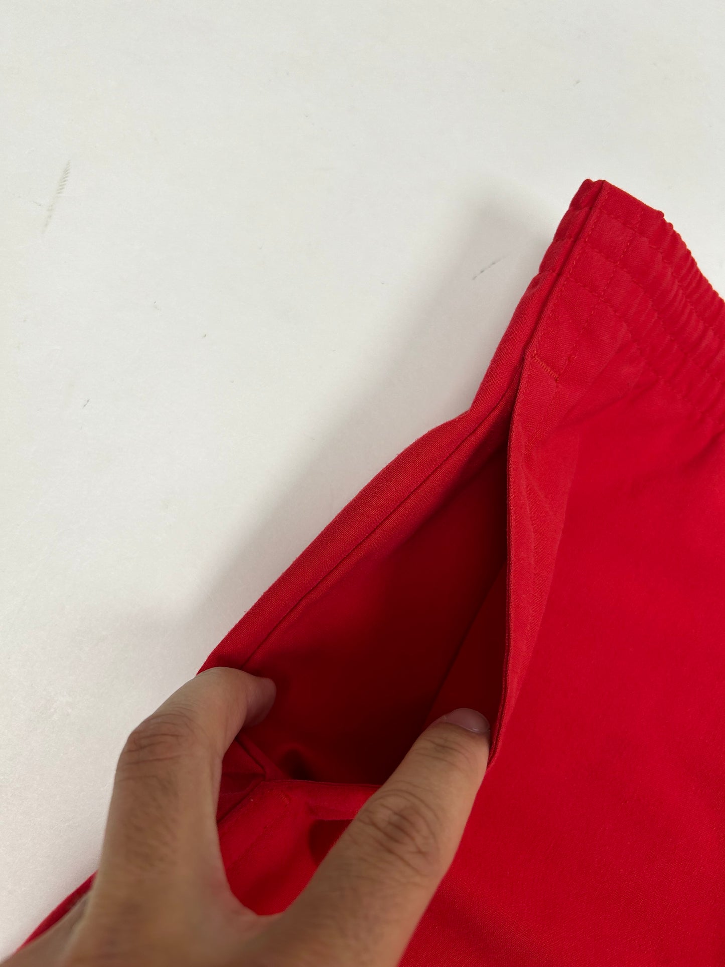 Vintage Nike Air Jordan 'Spellout Logo' Red Drawstring Shorts 1991 Rare Large Fit Big 21x20 Inches