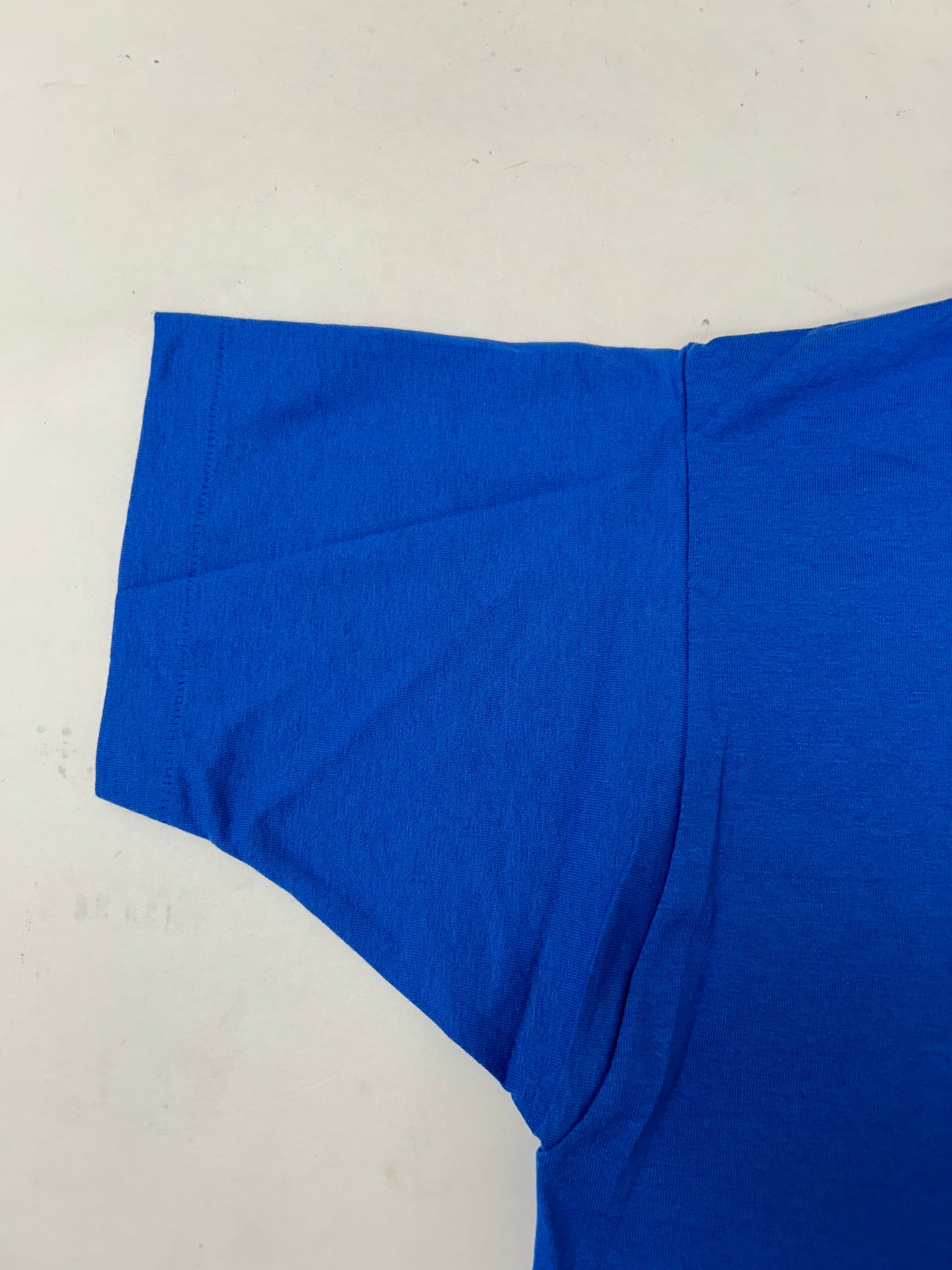 Edgewood NJ first edition “Deeper Than The Roots.” Tee 90s Fruit Of The Loom USA 50/50 Blend Royal Blue