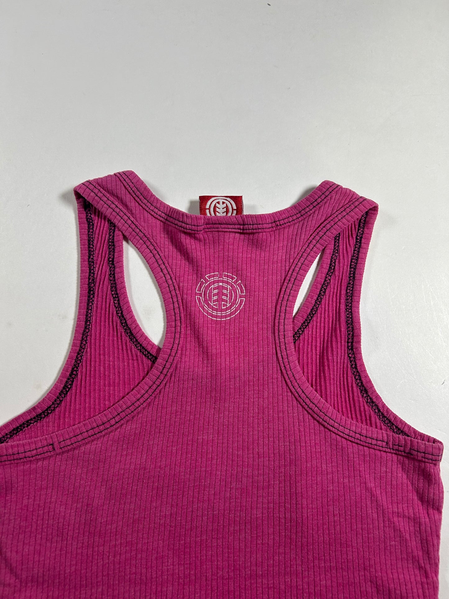 Vintage Bam Margera Element Skateboards Racerback Tank Top Hot Pink 11.5x20.5 Inches
