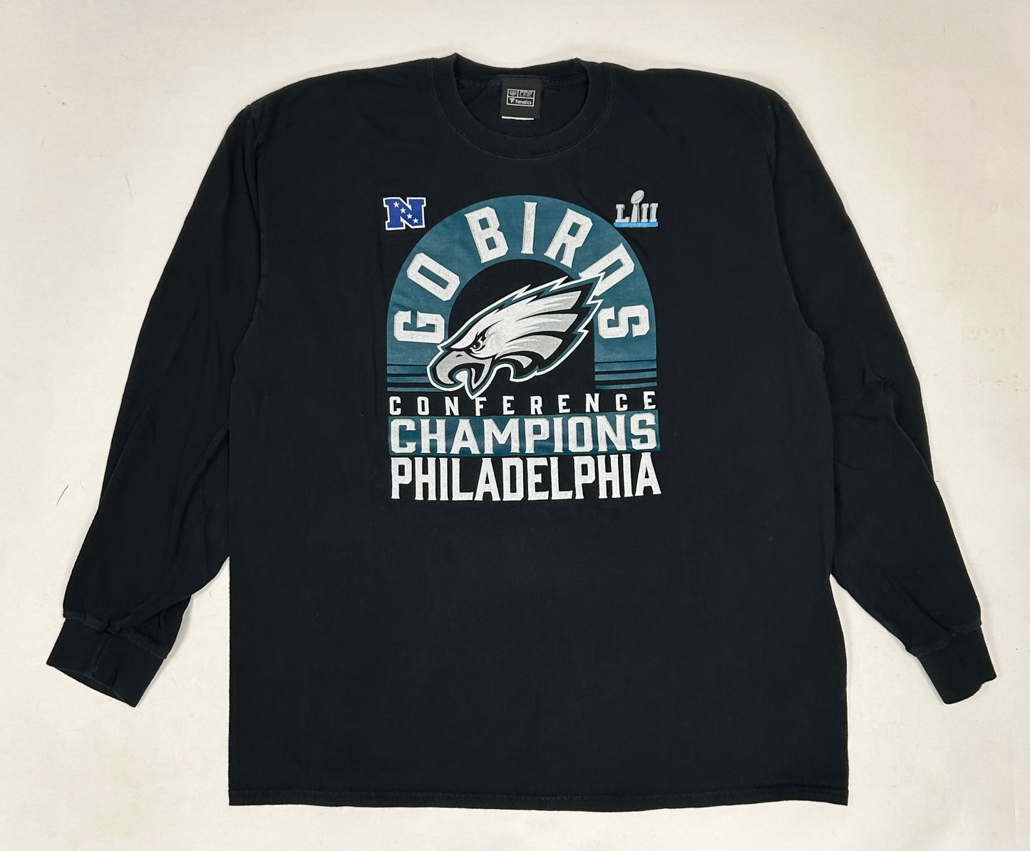 Fanatics Philadelphia Eagles NFL Conference Champions Go Birds  Long Sleeve Tee XL 24x29.5 Inches