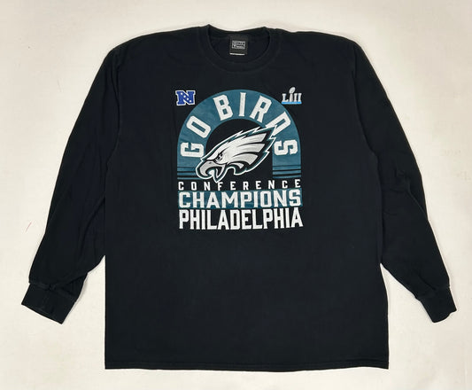 Fanatics Philadelphia Eagles NFL Conference Champions Go Birds  Long Sleeve Tee XL 24x29.5 Inches