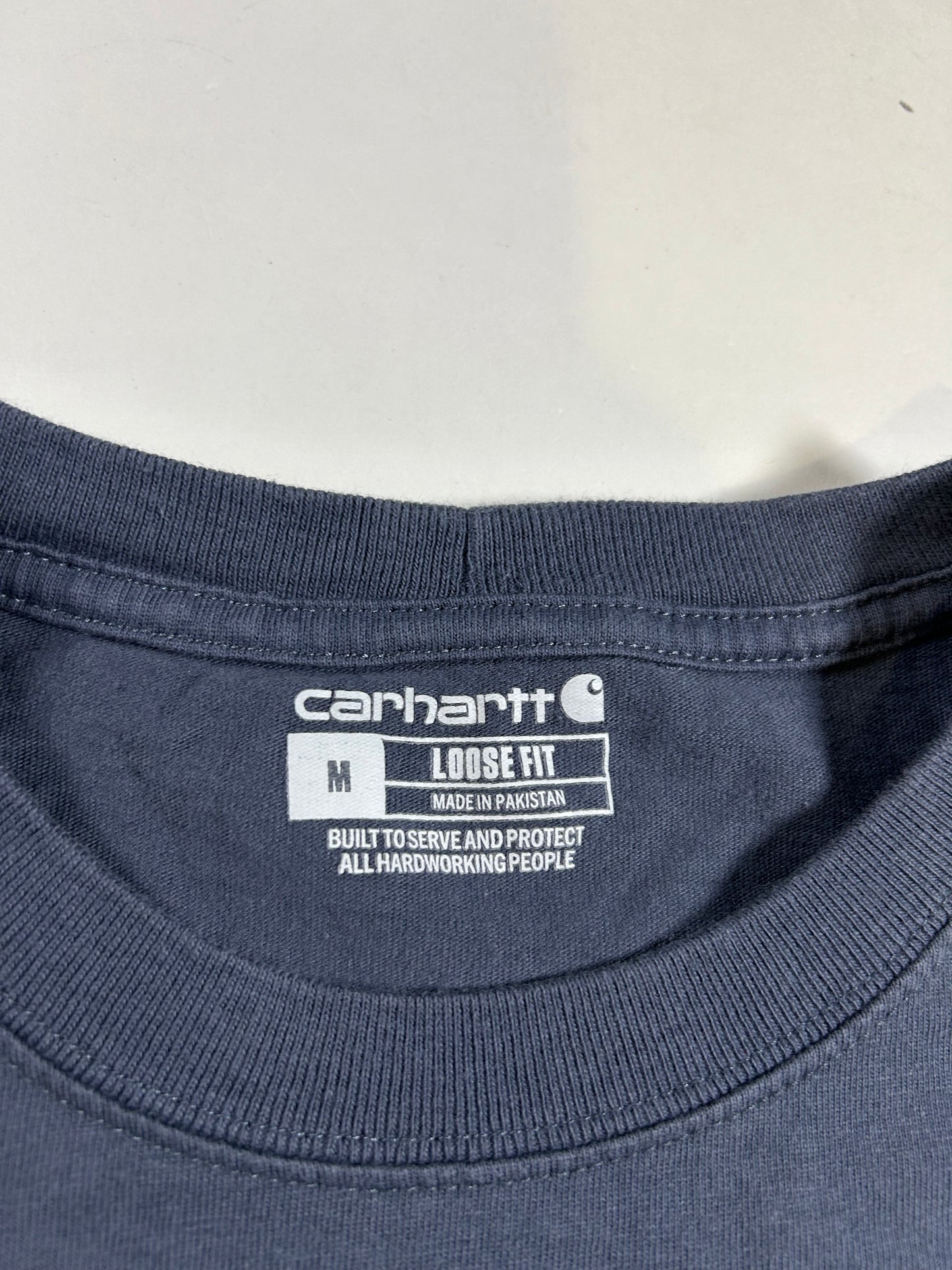 Carhartt Pocket T Shirt Mens Medium Blue Workwear Loose Fit Spring 2025 Medium/Large Fit 22.25x29.25 Inches