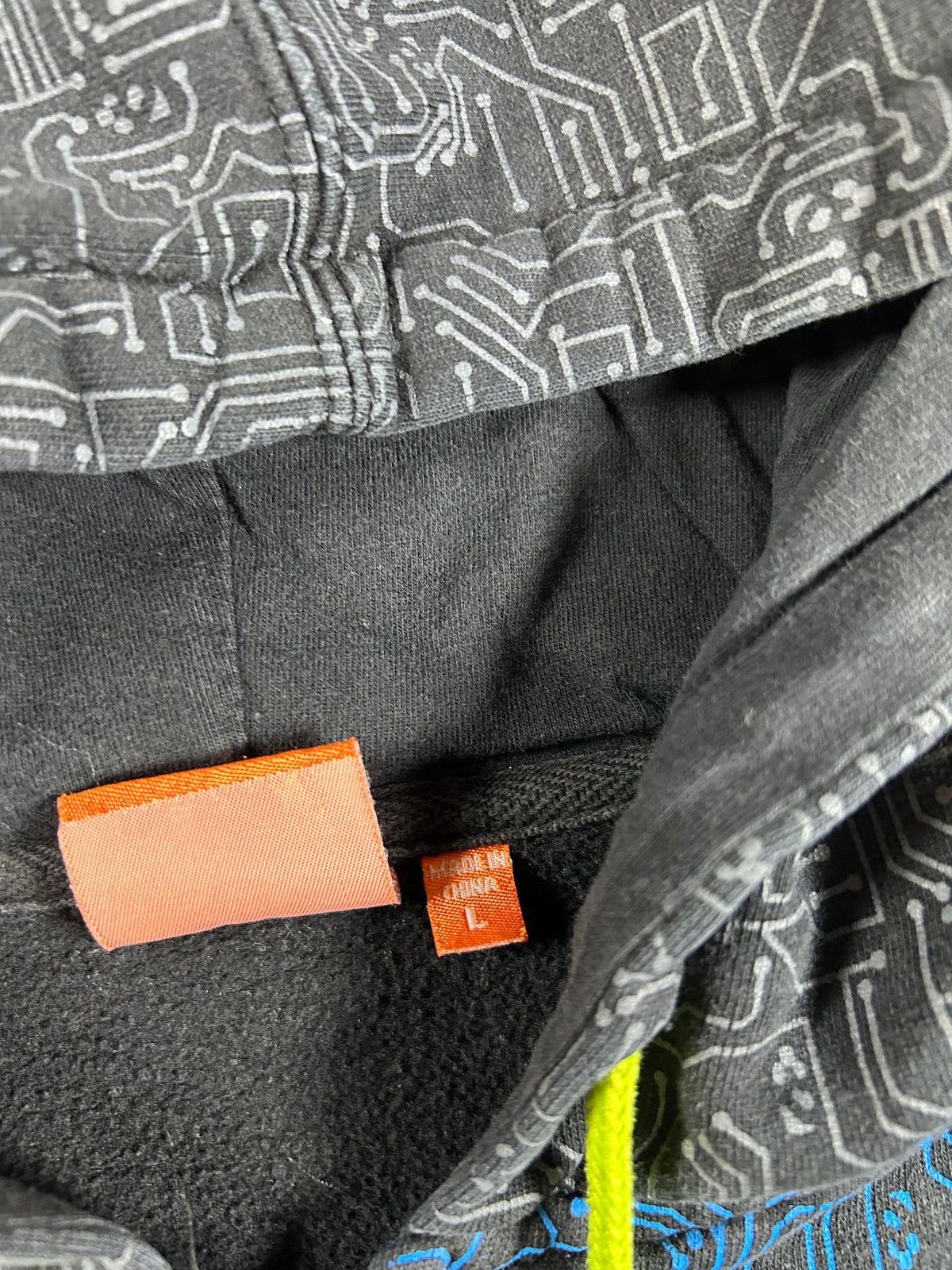 Vintage Thirty Two Snowboarding Brand Hoodie Zip Sweatshirt Y2K Abstract Large 24.25x27.75 Inches