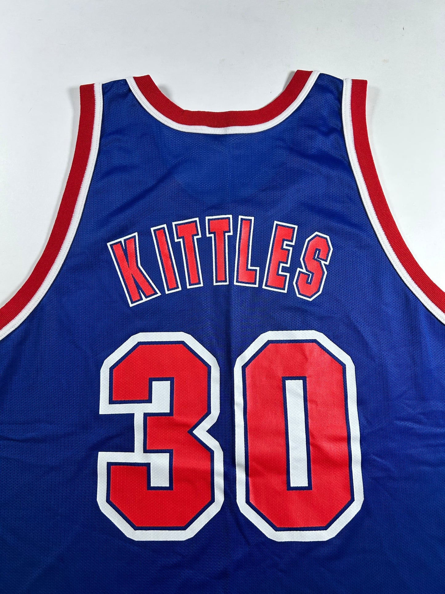 Vintage Champion Kerry Kittles New Jersey Nets NBA Jersey Blue 48 XL 23.75x33 Inches Clean Rare