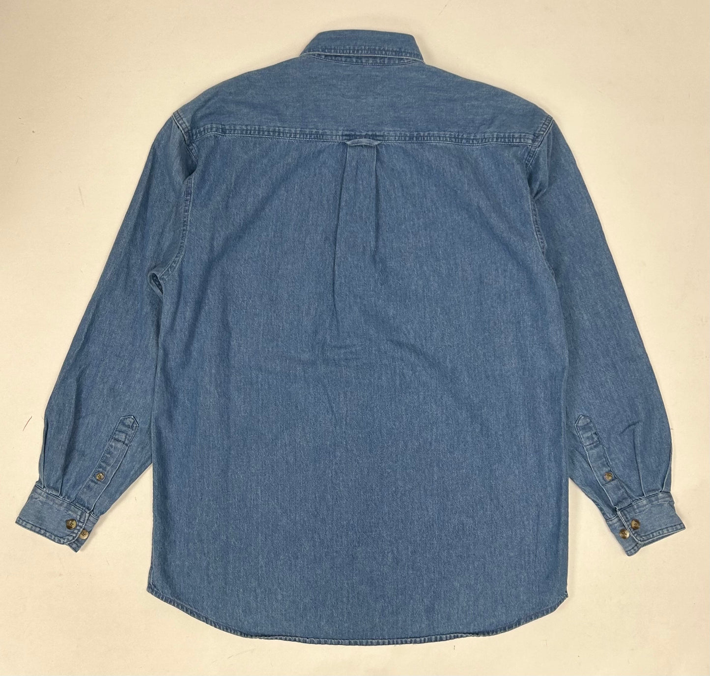 Vintage Trump Marina Hotel Casino Button Up Denim Shirt J. America Medium