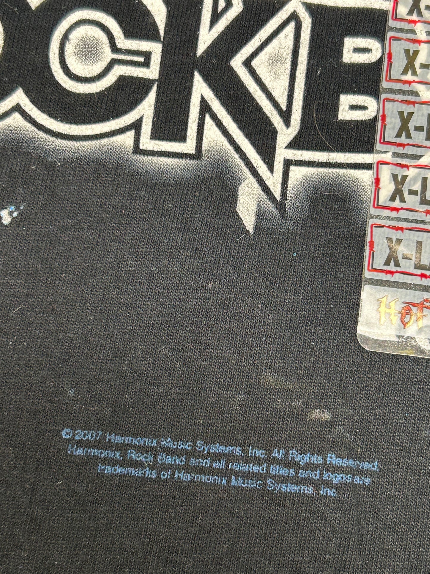 Vintage 2007 Rockband Video Game promo Tee DS Brand New XL+ 24.5x31.5 Inches