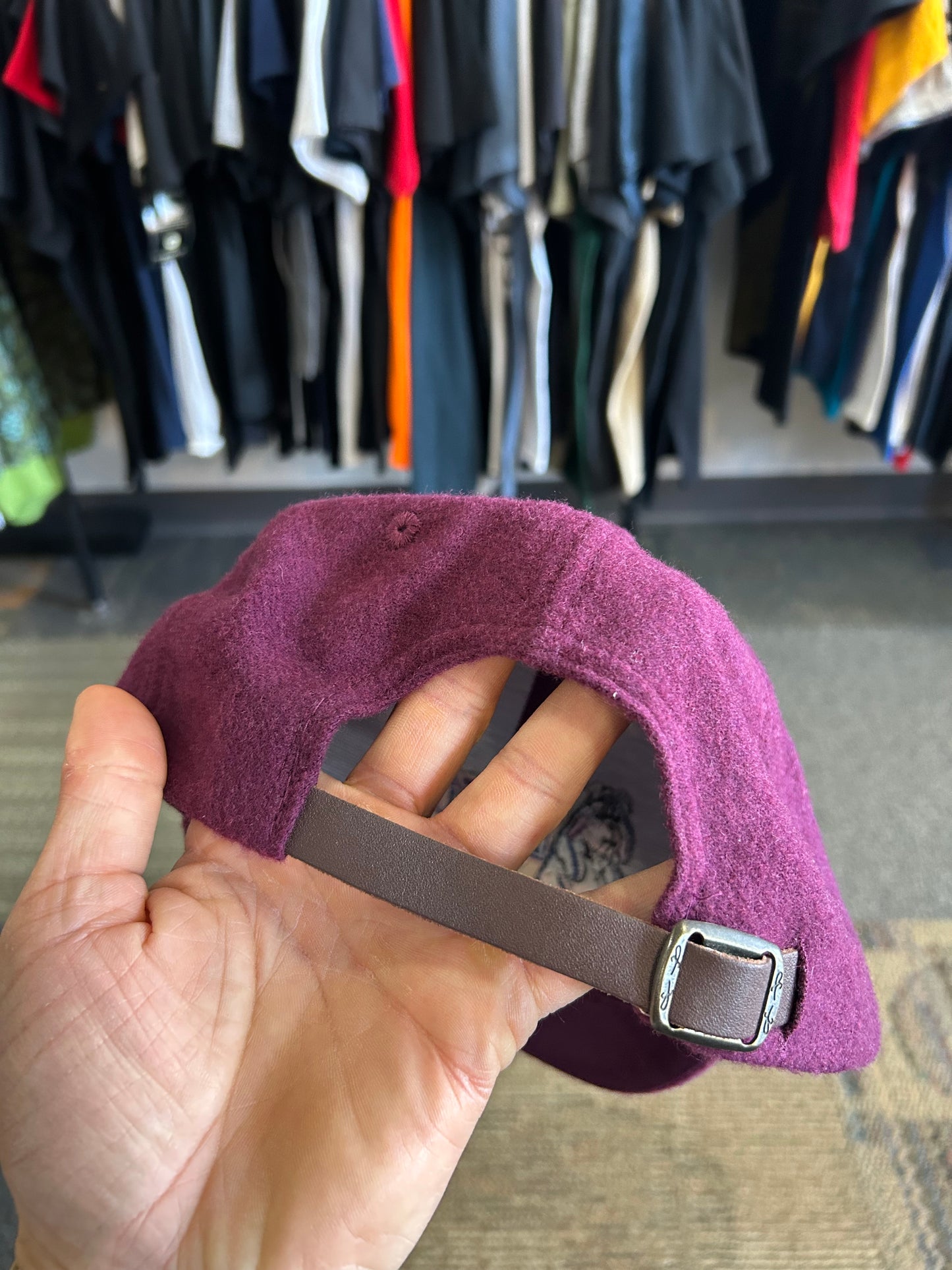 Vintage Eeyore Strapback Hat Disney Store 90's Cap Felt Wool Adult Adjustable