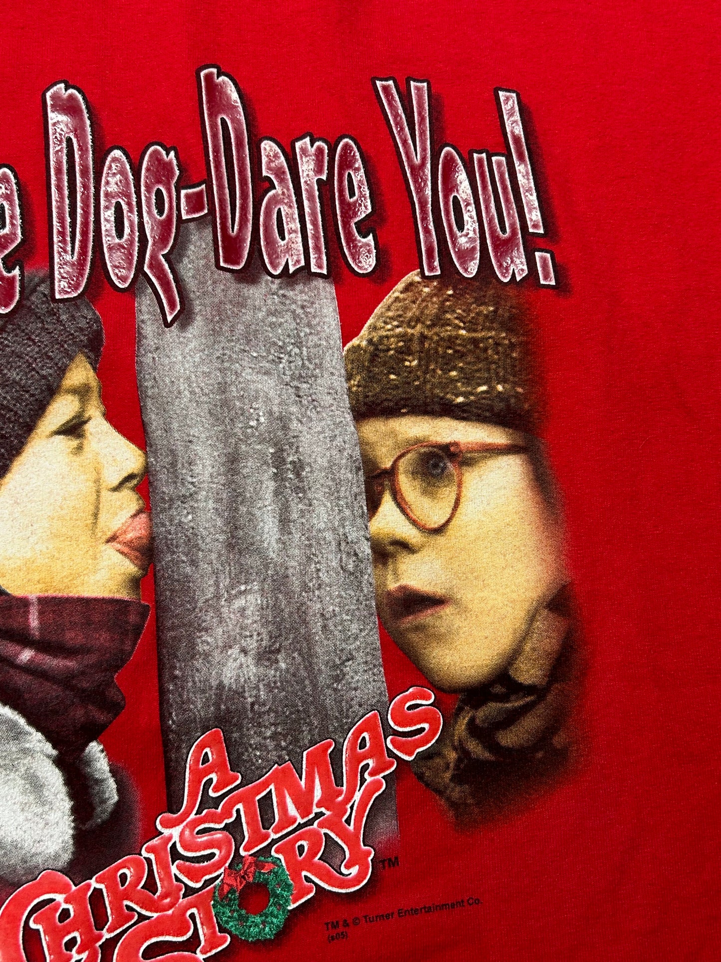2005 A Christmas Story I Triple Dog-Dare You Movie Promo Tee Medium
