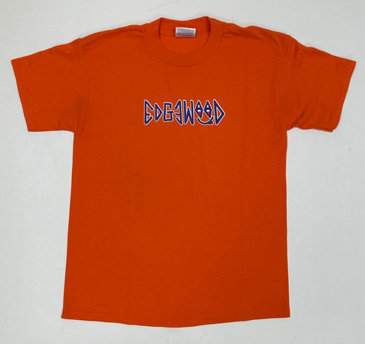 Edgewood NJ “Deeper Than The Roots.” First Edition Tee Tagged Youth Large Can Fit Adult XS/S 17.5x24.75 Inches 00s Hanes Heavyweight 50/50 Blend Made In El Salvador Orange